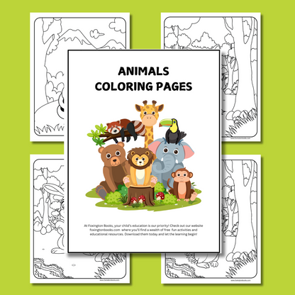 Free Digital Kids Animal Coloring Book