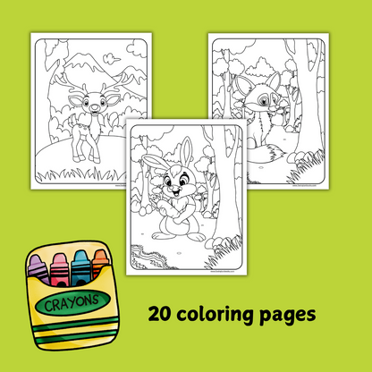 Free Digital Kids Animal Coloring Book